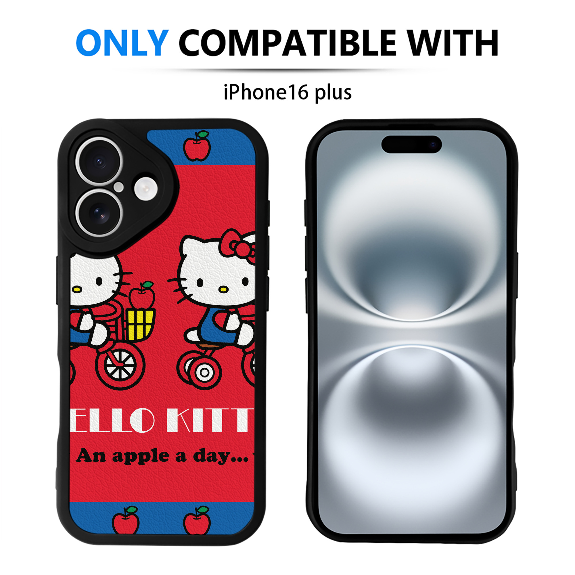 （画像用） Hello Kitty ハローキティ 【iPhone 16シリーズ対応】シリコンスマホケース（レザー調） 材質：シリコン